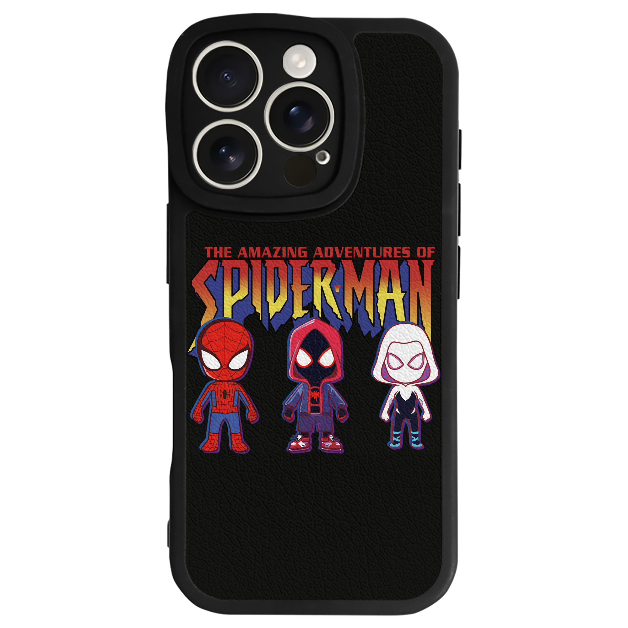 Spider Man スパイダーマン 【iPhone 16シリーズ対応】シリコンスマホケース（レザー調） 材質：シリコン